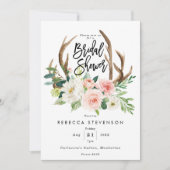 Blozen Bloemen gewei Bruids Douche uitnodiging (Voorkant)