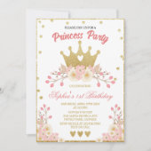 Blozen Bloemen Royal Crown Princess Verjaardagsfee Kaart (Voorkant)