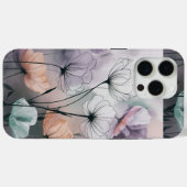 Blozen en bloeien: Pastel Inkt Bloemen Case-Mate iPhone Case (Achterkant (horizontaal))