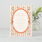 Blozen Garden Tea Party Krans Baby shower Kaart (Staand voorkant)