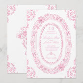 Blozen Heirloom Huwelijksuitnodiging Kaart (Voorkant / Achterkant)