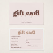 blozen | Modern minimalistisch cadeaubon Visitekaartje (Voorkant /achterkant)