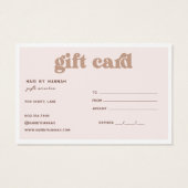blozen | Modern minimalistisch cadeaubon Visitekaartje (Achterkant)