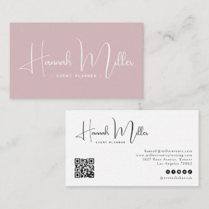 Blozen   Moderne Elegante Minimalistische QR-code  Visitekaartje