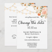 Blozen & Perzik Bloem & Lichten Wijzigingsdatum Kaart (Voorkant / Achterkant)