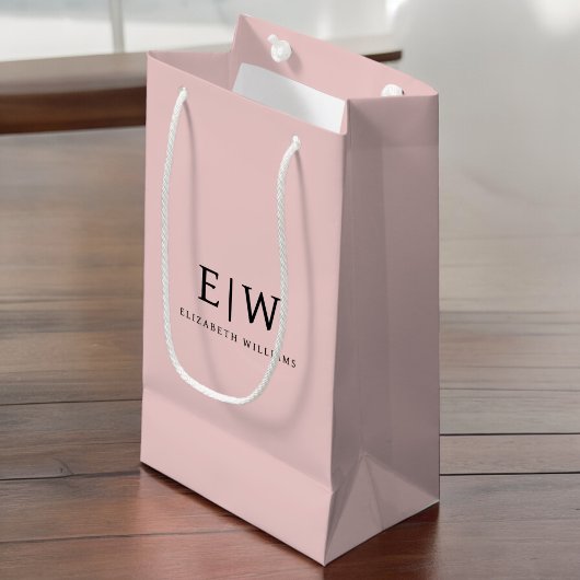 Blozen Stof Roze Moderne Script Meisjesachtige Mon Klein Cadeauzakje