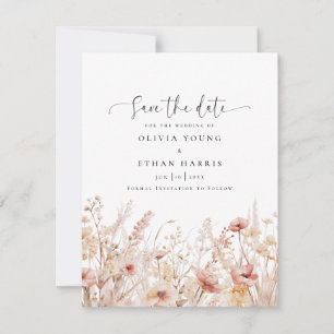 Blozen Wildbloemen Bruiloft Save The Date