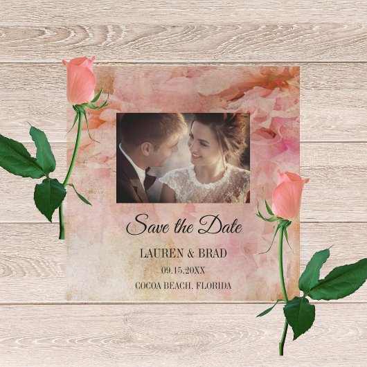 Blozend bloemig save the date