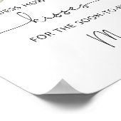 Blozend bloemmotief navy hoe vaak kus bruids spel poster (Hoek)