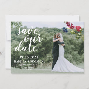 Blozend Donkerrood Marineblauw Bloemig Elegant Fot Save The Date