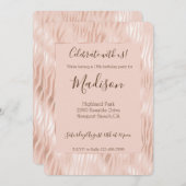 Blozend Perzik Roze Zebraprint Kaart (Voorkant / Achterkant)