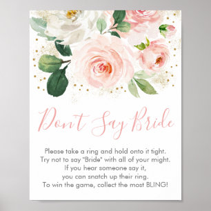 Blozend Roze Gouden Bloemendesign "Trots niet te z Poster