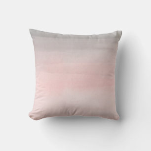Blozend Roze & Grijs Modern Waterverf Meisjesachti Kussen