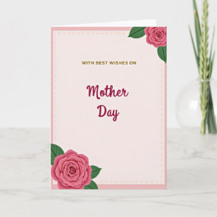 Blozend Roze Moederdag Bloemkaart Kaart