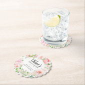 Blozend Roze Pioen Bruidsdouche Kartonnen Onderzetters (Insitu)