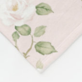 Blozend Witte Bloem Fleece Deken (Hoek)