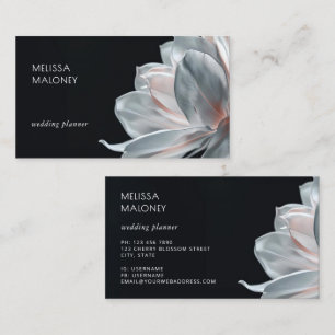 Blozend Witte Magnolia Zwart Visitekaartje