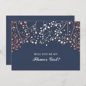 Blozende Baby's Breath Trouwfeest Bloemenmeisje Ui Kaart (Voorkant / Achterkant)