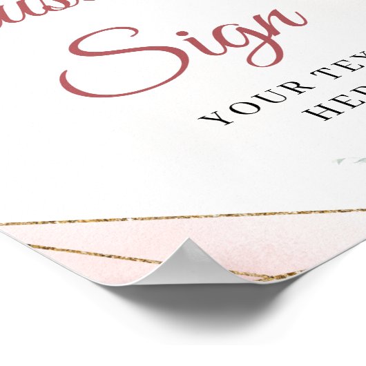 Blozende bloem gouden lijst eucalyptus aangepast b poster (Hoek)