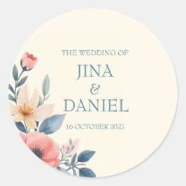 Blozende Bloem  Ronde Sticker