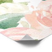 Blozende bloemachtige bruidsbruiloft Photo Booth F Poster (Hoek)