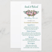 Blozende Bloemen Bruiloft Menu (Voorkant / Achterkant)