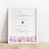 Blozende Bloemen Liefde is een Zoete Behandeling B Poster