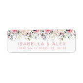 Blozende bloemen | Mooie retourzending label (Voorkant)