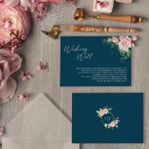 Blozende bloemen Navy Trouw Wensput Informatiekaartje