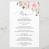 Blozende Bloemen, Roze Bloemen, Bruids Shower Menu (Voorkant)