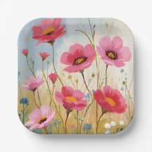 Blozende Bloemen | Roze Bloemenweide Bloemstuk