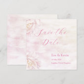 Blozende Bloemen Save the Date Kaart – Aquarel (Voorkant / Achterkant)