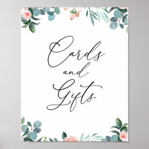Blozende bloemen Theetijd Kaarten en Cadeaus Bord Poster