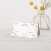 Blozende bloemen vlinders Quinceanera 16e verjaard (Achterkant)