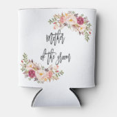 Blozende Bloemige Handgeschreven Moeder van de Bru Blikjeskoeler (Voorkant)