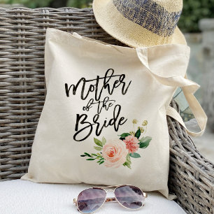 Blozende bloemige moeder van de bruid bruidsmeisje tote bag