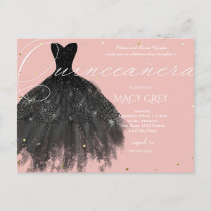 Blozende bloemige Quinceañera 15e verjaardag Briefkaart