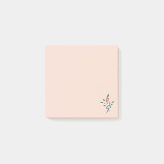 Blozende Bloemige Turquoise Botanische Post-it® Notes (Voorkant)