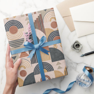 Blozende Boho Geometrisch Inpakpapier