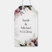 Blozende botanische  cadeaulabel (Achterkant)