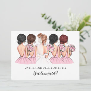 Blozende Bruid Beste vriendin Wil je mijn Bruidsme Kaart