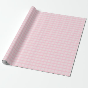Blozende Bruid En Theeroos Roze Gingham Patroon Cadeaupapier
