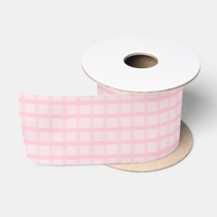Blozende Bruid En Theeroos Roze Gingham Patroon Lint