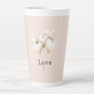Blozende Crème Harten Ballonnen Liefde Latte Mok