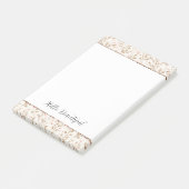 Blozende Glitter Roze Crème Bloemachtige Bruilofts Post-it® Notes (Schuin)