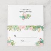 Blozende groene succulente cactus bloemige bruilof (Buitenkant ongevouwen)