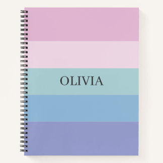 Blozende Hemel Pastel Olivia Naam Notitieboek