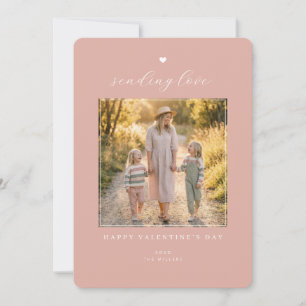 Blozende Liefdesfoto Verzenden Feestdagenkaart