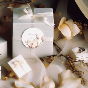 blozende magnolia ronde sticker