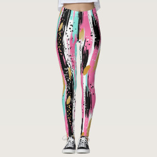 Blozende Mint Goud Luxe Abstract Leggings
